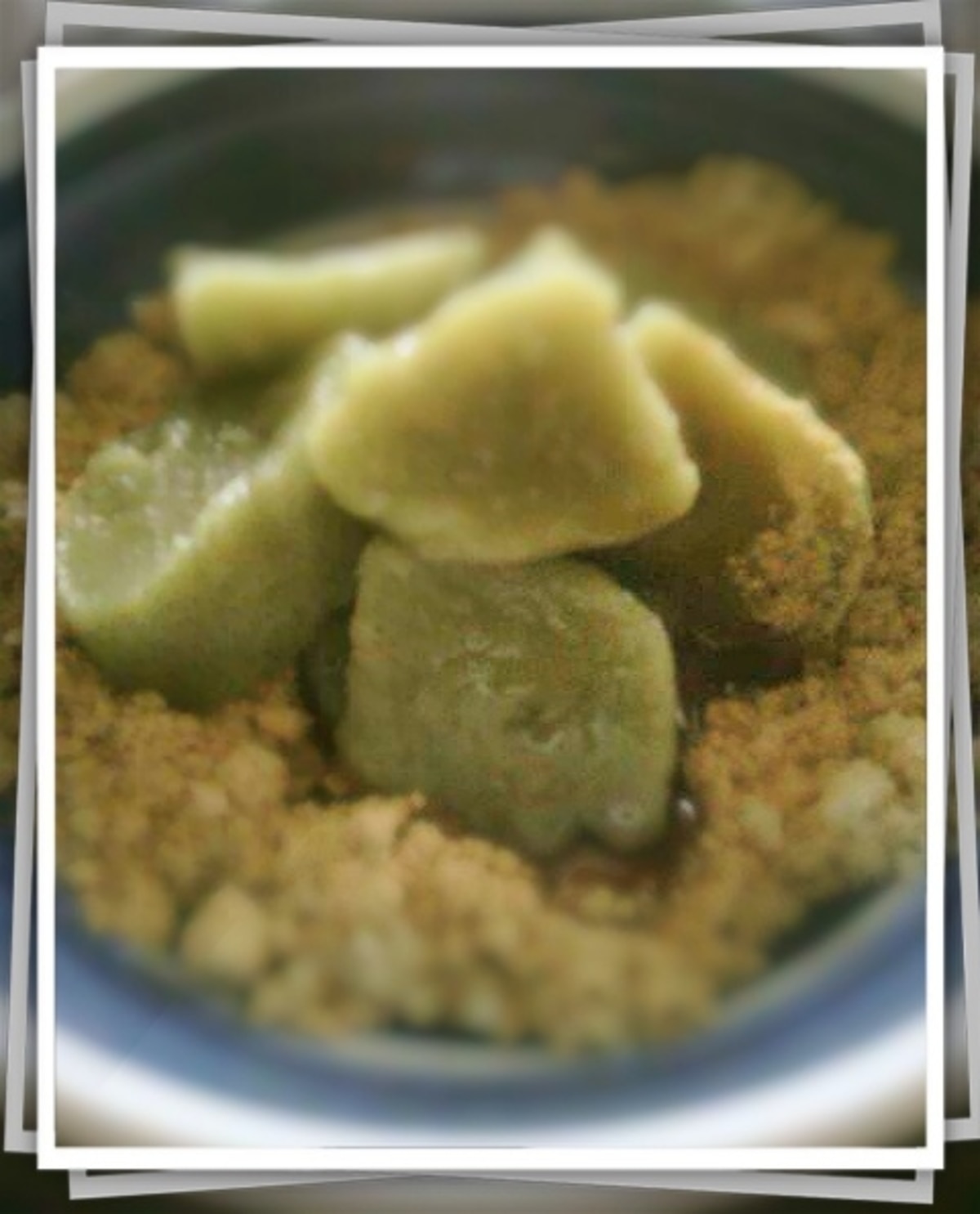 小麦粉で作る 抹茶味のくずもち風和菓子 レシピ 作り方 By ヘルムート 楽天レシピ